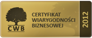 Certyfikat Wiarygodności Biznesowej 2012